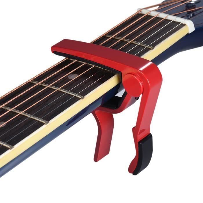 Accessoires Alliage daluminium Guitare Accordeur Pince Cl/é de d/éclenchement professionnelle Capo pour Acoustique /Électrique Instruments de Musique
