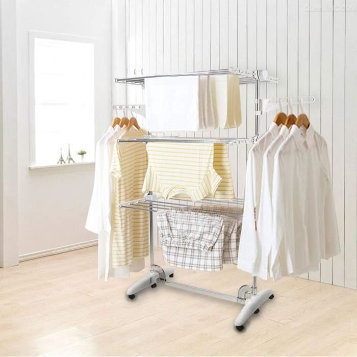Séchoir Hexagonal Pliable : Gain De Place Assuré Pour Votre Linge !