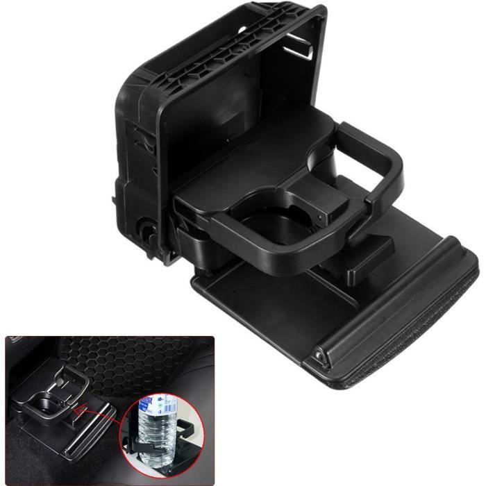 Coussin Accoudoir Voiture Avec Porte-gobelets - Noir, Cuir PU, Dimensions 31,7x20cm - Rangement Et Confort