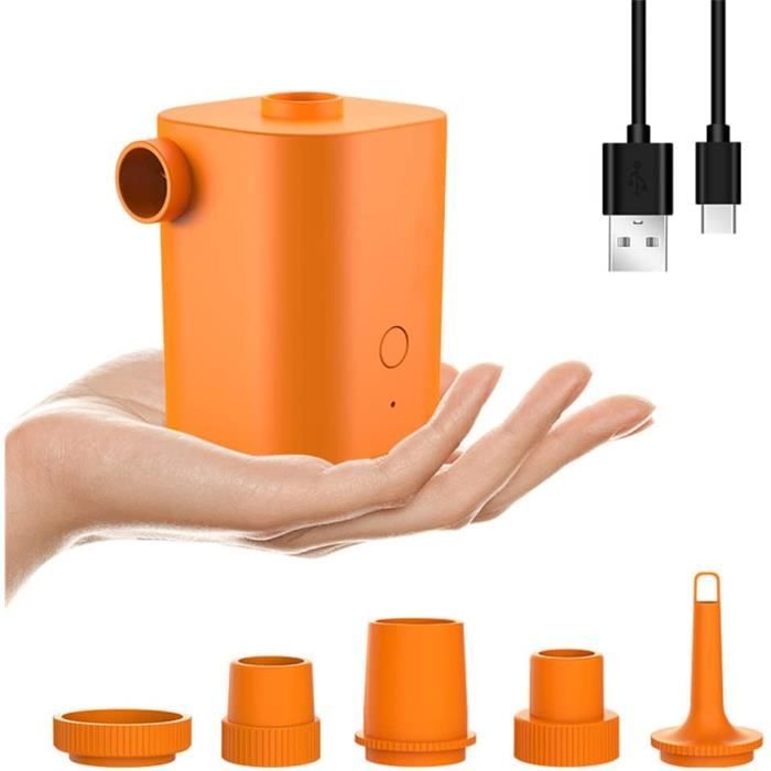 Pompe à Air Portable USB Rechargeable - Gonfle Et Dégonfle Matelas, Bouées, Bateaux Pneumatiques - 6 Buses Incluses