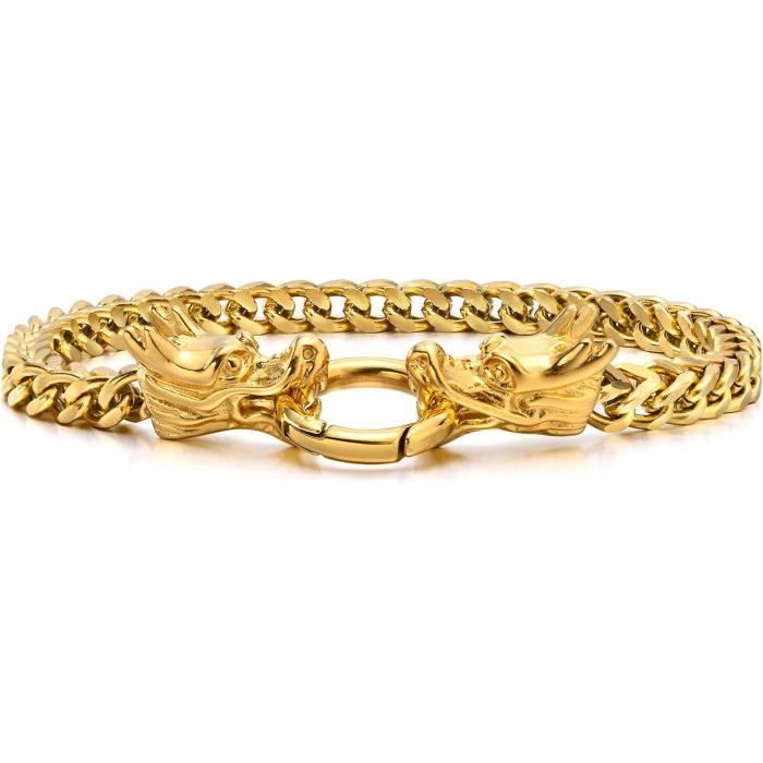 Bracelet Femme Plaque Or Pendentif Rond En Or Plaqué 18 Carats
