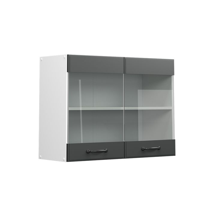Armoire en verre R-Line 80cm Anthracite campagne/Blanc Vicco 37244