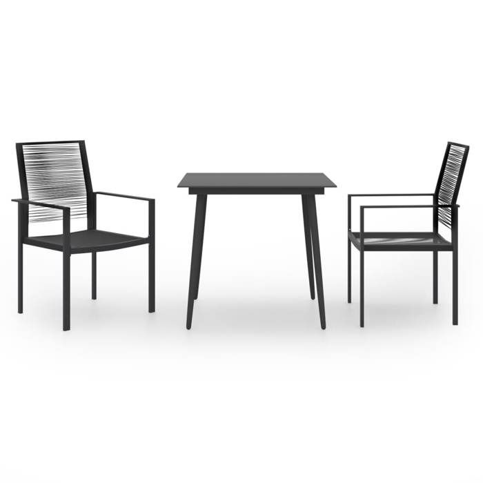 Ensemble de salle à manger de jardin 3 pcs