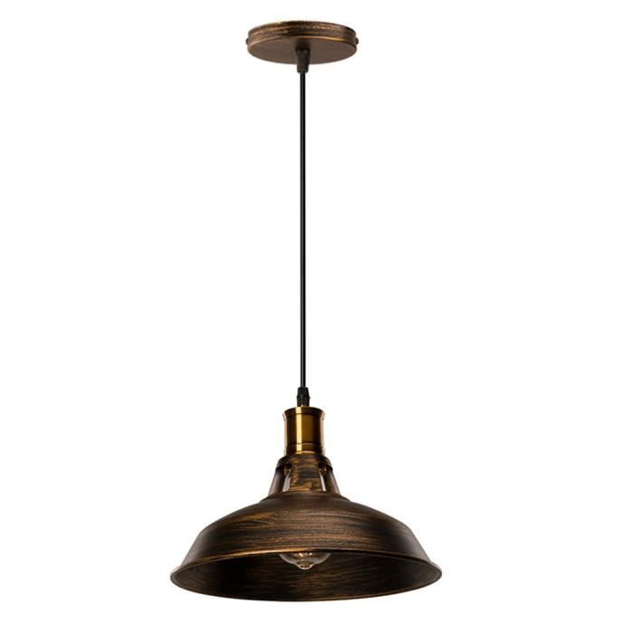 UNI - Suspension industrielle en métal - Ø 27 x H 175 cm - Bronze