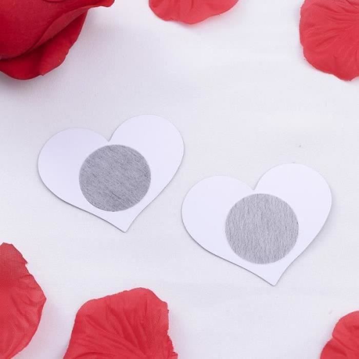10 Paires Cache-Tétons Autocollants Creamlin - Satin Rouge - Taille Unique