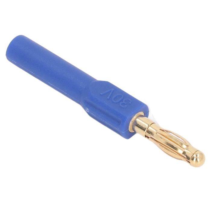 4 Connecteurs Bananes Plaqués Or 4 Mm - Pour Haut-parleurs Et Amplificateurs, Filetage 4 Mm, Longueur 50 Mm