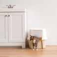 Iris Ohyama, Bac à litière Jumbo à capuchon, /fermée, pour chat - Cat Litter Box - CLH-17J, Blanc/Beige-1