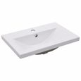 8665Maison|Lavabo de salle de bain Vasque Salle de Bain à Encastrer, Lavabo à poser Lave-Mains 61 x 39,5 x 18,5 cm Céramique Blanc-1