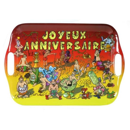 Plateau Humour Joyeux Anniversaire Avec Hommes Achat Vente Plat De Service Cdiscount