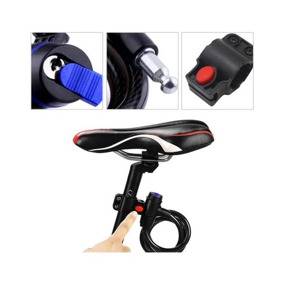 Antivol Velo Cadenas à Code 4 Chiffres, Chaine Antivol 60cm Cable De Securite Anti Vol Bike Lock Robuste Attache Velo 98443430