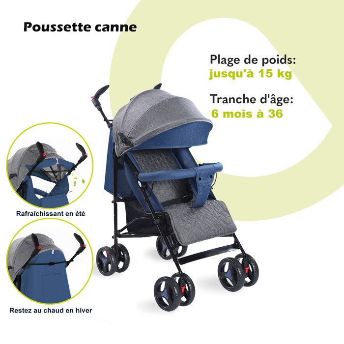 Poussette canne pliage rapide store