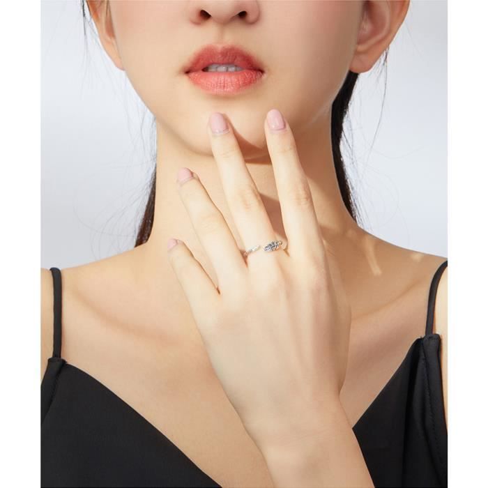 Bagues Ouvertes En Plumes En Argent Sterling 925 Pour Femmes Bague De Mode De Bande De Taille Libre Multicolore Achat Vente bague anneau BAGUE ANNEAU Femme Argent Neuf