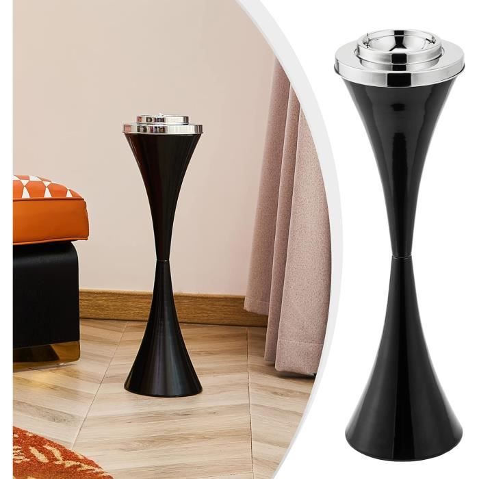 QWORK Lot De 3 Cendriers Rotatifs Modernes Avec Couvercle - Coupe-Vent Pour Extérieur Et Intérieur