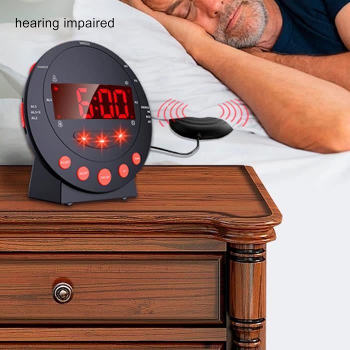 Réveil Vibrant Sous Oreiller – Alarme Muette Par Vibration, 3 Intensités, Design Chat, Pour Dormeurs Lourds Ou Malentendants - 7