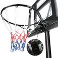 DOMICILE Panier de Basket TransparentRéglable en Hauteur sur Pied avec Roulettes 199-245cm-2