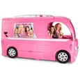 Barbie Mobilier Camping-Car Duplex pour poupées, véhicule rose à deux étages avec quatre couchages, piscine et toboggan, jouet po-2