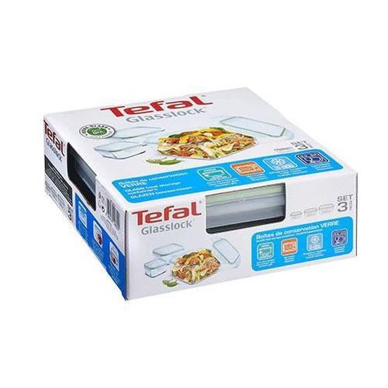 de en verre Tefal Glasslock 3P Cdiscount Maison