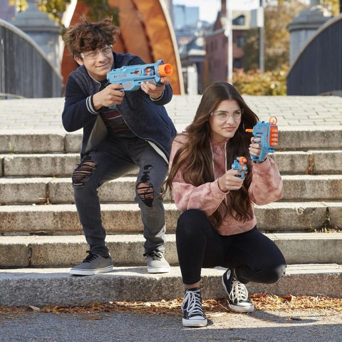 Nerf Elite Ace SD-1 – Pack De 10 Blasters + 20 Fléchettes – 2 Couleurs Pour équipes – Dès 8 Ans