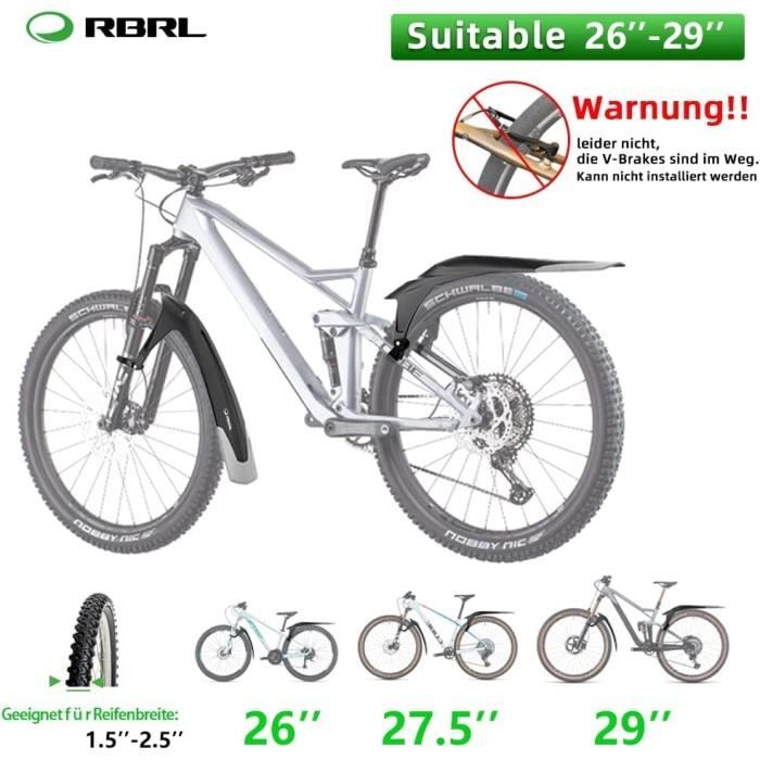 Garde boue VTT Nouveau modele Garde boue de velo universel 24 29 pouces Mudguard entierement suspendu garde boue VTT pour pro 110 Cdiscount Sport