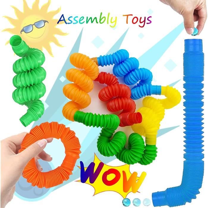14 Pièces Pop Tube Lumineux Fidget Toys Anti Stress Tube Jouet Sensoriel  Bebe Enfant ou Destressant Adulte Pop Tube Plastique - Cdiscount Jeux -  Jouets
