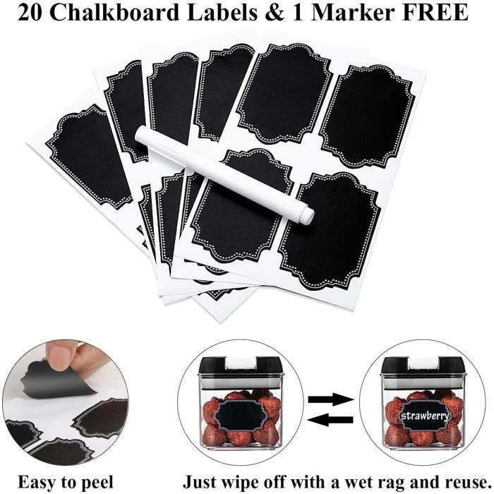 Organisation Provisions Cuisine Boîtes De Conservation Alimentaire 4L Vtopmart - Hermétiques, Empilables Et Sans BPA (Lot De 4) Boîtes Conservation