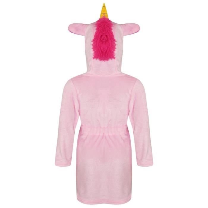 Enfants filles Toison Animaux Licorne Peignoir à capuche Robe de