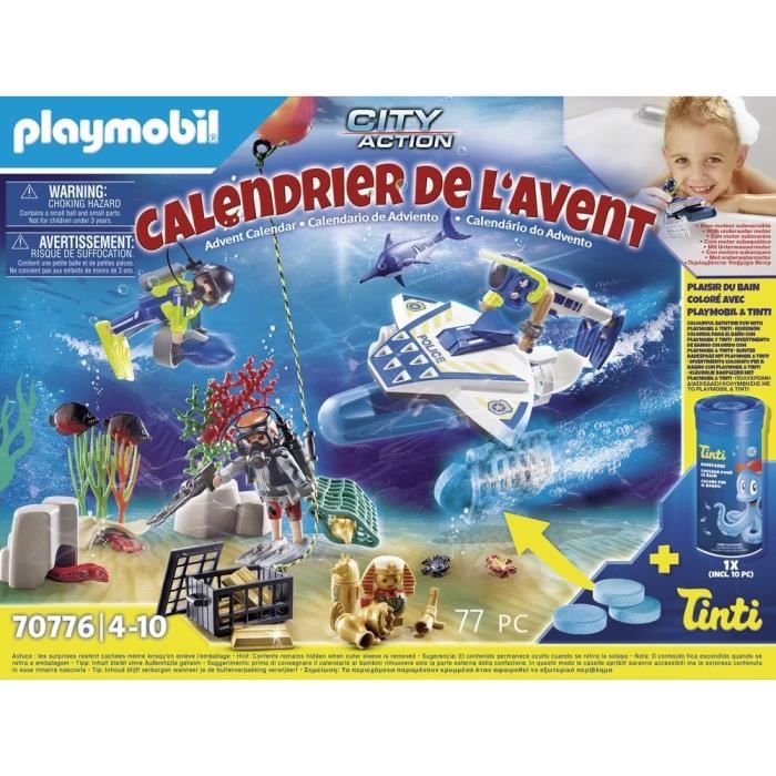 PLAYMOBIL - 70776 - Calendrier de l'Avent Jeu de bain Policiers PLAYMOBIL - 70776 - Calendrier de l'Avent Jeu de bain Policiers