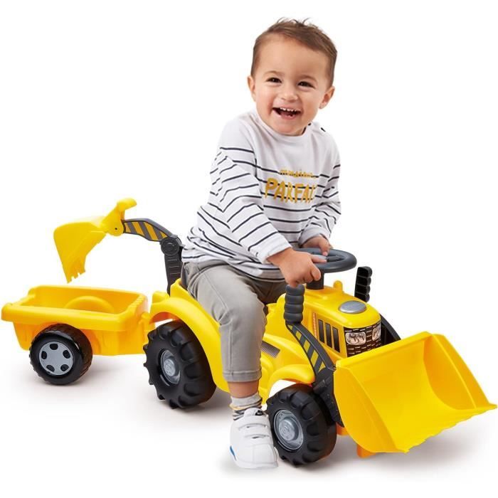 Porteur Tracto Pelle Avec Remorque Jouets 498 Porteur Jeu De Plein Air Pour Enfants 12 36 Mois Origine France Garantie 49 H391 Cdiscount Jeux Jouets