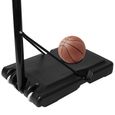 DOMICILE Panier de Basket TransparentRéglable en Hauteur sur Pied avec Roulettes 199-245cm-3