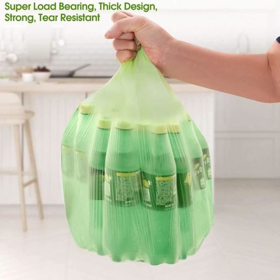 Lot de 100 sacs poubelle biodégradables, 20 L sac poubelle épais biodégradable  compostable pour aliments, ménages, déchets de [43] - Cdiscount Maison