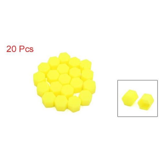 Sourcingmap/® 20pcs 19MM Lumineux Rouge Auto Voiture Silicone Boulon///écrou Roue Cache-vis moyeu