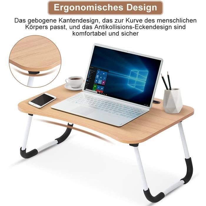 Table d'appoint pliante multifonctions - 52x40x72cm - Table de lit - Table d'ordinateur  portable - Pliable - Cdiscount Maison