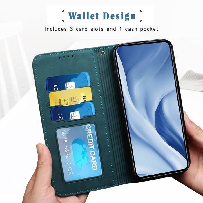 Coque Pour Galaxy Note 9 coque Cuir Avec Magnetique Flip