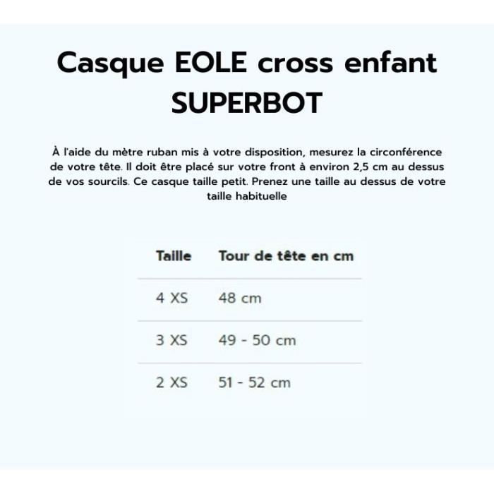 EOLE Casque Cross Enfant Superbot Demi Jet Homme : : Auto et Moto