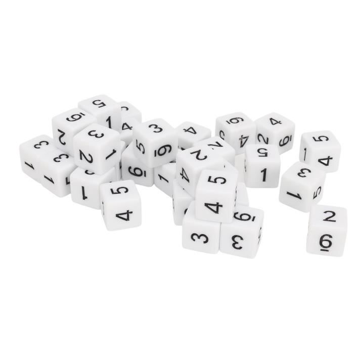 Philos Lot De 4 Dés Backgammon Noir Et Blanc – 16 Mm – Effet Nacré – Dès 6 Ans