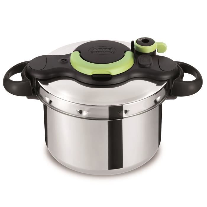 TEFAL Cocotte minute 6 L Autocuiseur en acier inoxydable Induction Cuisson saine Securite optimale ClipsoMinut Easy P4620776 Cdiscount Maison