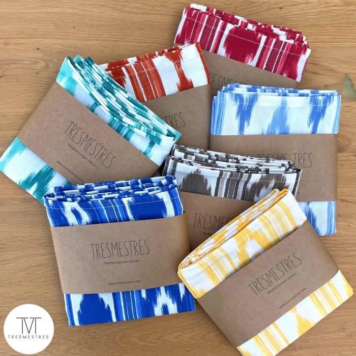 Lot De 6 Nappes Rectangulaires Polyester 152x260 Cm, épaisses