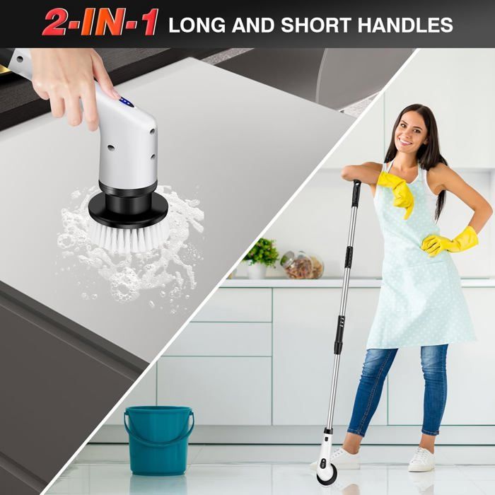 Vitesse de brosse rotative électrique réglable avec tête de brosse ...