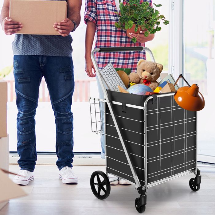 Caddie - OMABETA - Chariot de courses pliable - Tissu Oxford - Couleur Caddie - OMABETA - Chariot de courses pliable - Tissu Oxford - Couleur