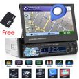 7" Autoradio Bluetooth GPS Navigation voiture stéréo lecteur MP5 Contrôle de l'écran tactile+8GB Carte SD-0