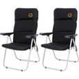 Lot de 2 fauteuils de camping confort pliables - O'Camp - Multipositions-0