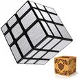 magic cube, mirror cube 3x3 speed cube magic cube puzzle et facile à tourner, super durable avec des couleurs vives pour les-0