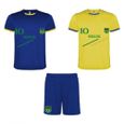 Ensemble de foot enfant Brésil - 2 tee-shirts + short - Bleu - 12/13 ans-0