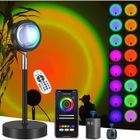 LECOO Sunset Lamp, 16 Couleurs Lampe Coucher de Soleil Rotative à 180°, Sunset Projection Lamp avec télécommande et contrôle APP Intellig