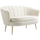 HOMCOM - canapé - Polyester - 130x77x77cm - Crème