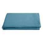 Drap plat Palace pur coton teint lavé, 63 fils/cm² Vent du sud - Palace Topaze - 270 x 290 cm pour lit King Size