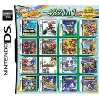 Nouveau 482 en 1 Cartouche de jeu DS Mario Multicart pour Nintendo DS NDSL NDSi 3DS