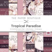 Set de 30 feuilles de papier scrapbooking 20 x20 cm 'Tropical Paradise Embellishments Pad' de The Paper Boutique