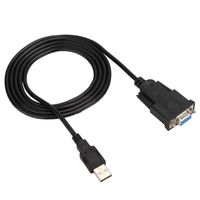 Fdit Câble USB 2.0 vers RS232 Câble de Port Série USB 2.0 à RS232 Convertisseur DB9 Câble de Connecteur Femelle Universel 1,5m