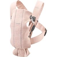 Porte-bébé ergonomique BABYBJORN Mini Jersey 3D Rose clair - Pour nouveau-nés jusqu'à 4 mois